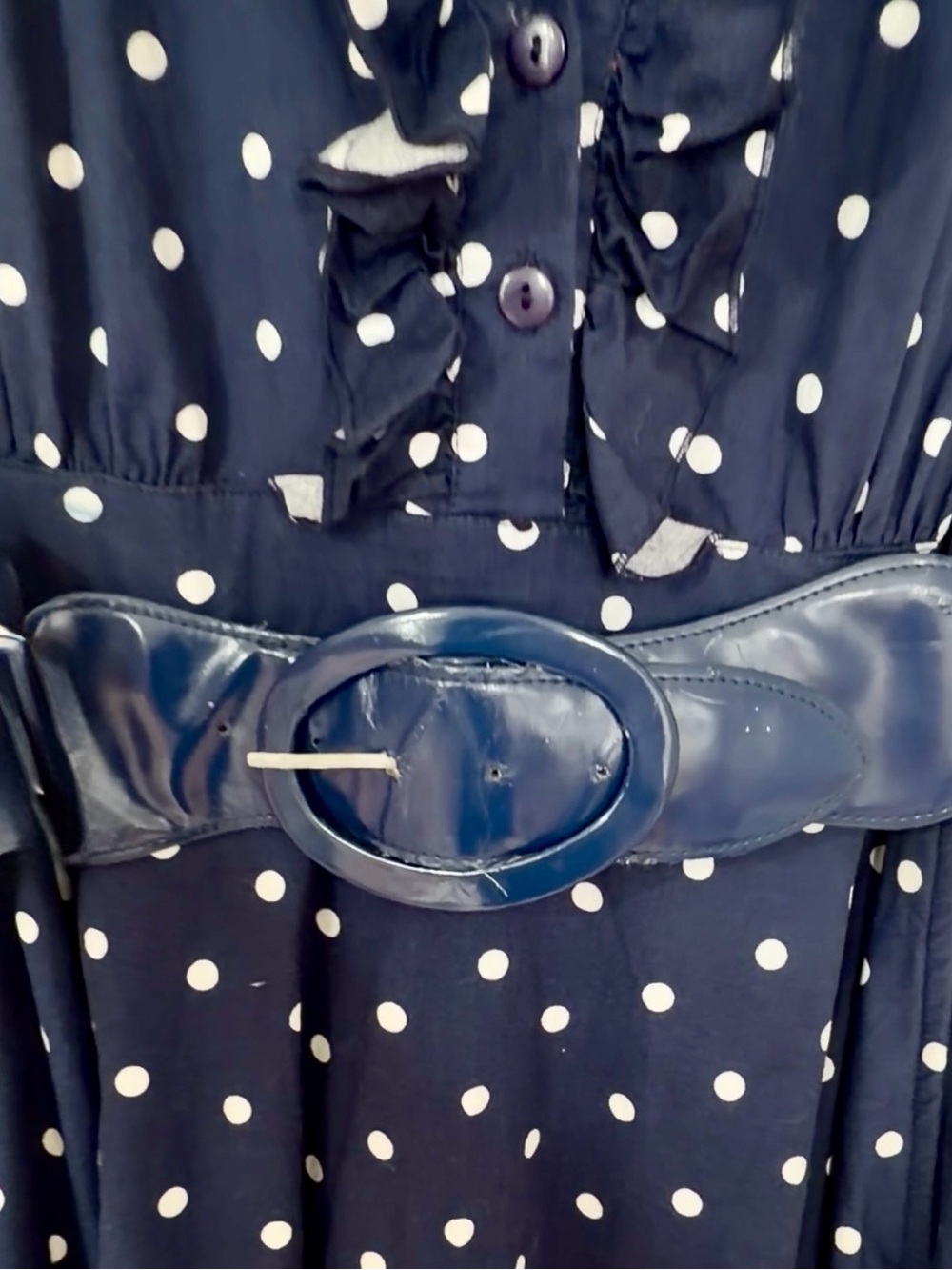 Vintage Pinup Polka Dot Dress - Picture 6 of 7